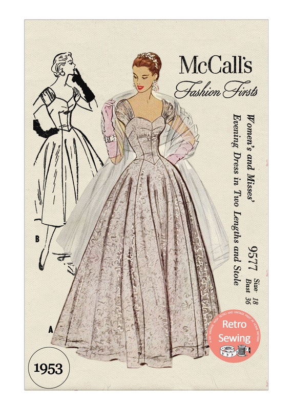 PDF - 1950s Pattern, Evening Skirt, Top & Bolero Jacket, Wedding Gown –  Vintage Sewing Pattern Company