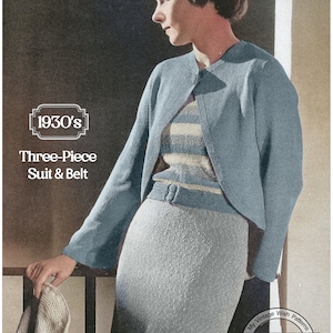 1930&#39;s Three-Piece Suit PDF Knitting Pattern
