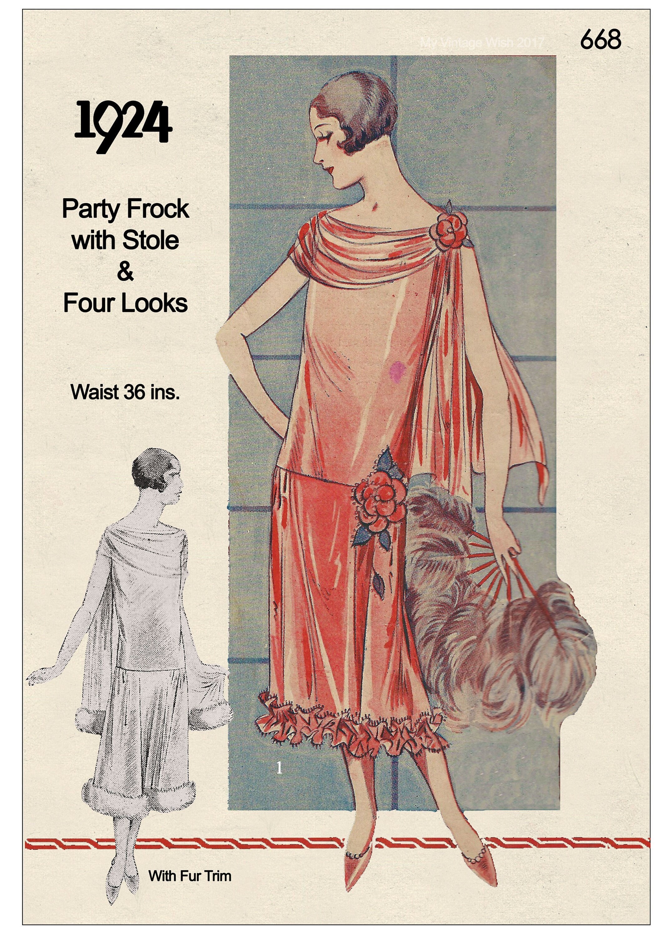 1920年代ファッションデザイン印刷物 1920年代ファッションデザイン印刷物