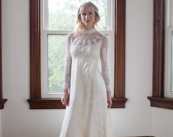 ヴィンテージ 1960 年代 プリシラ オブ ボストン 長袖 ウェディング