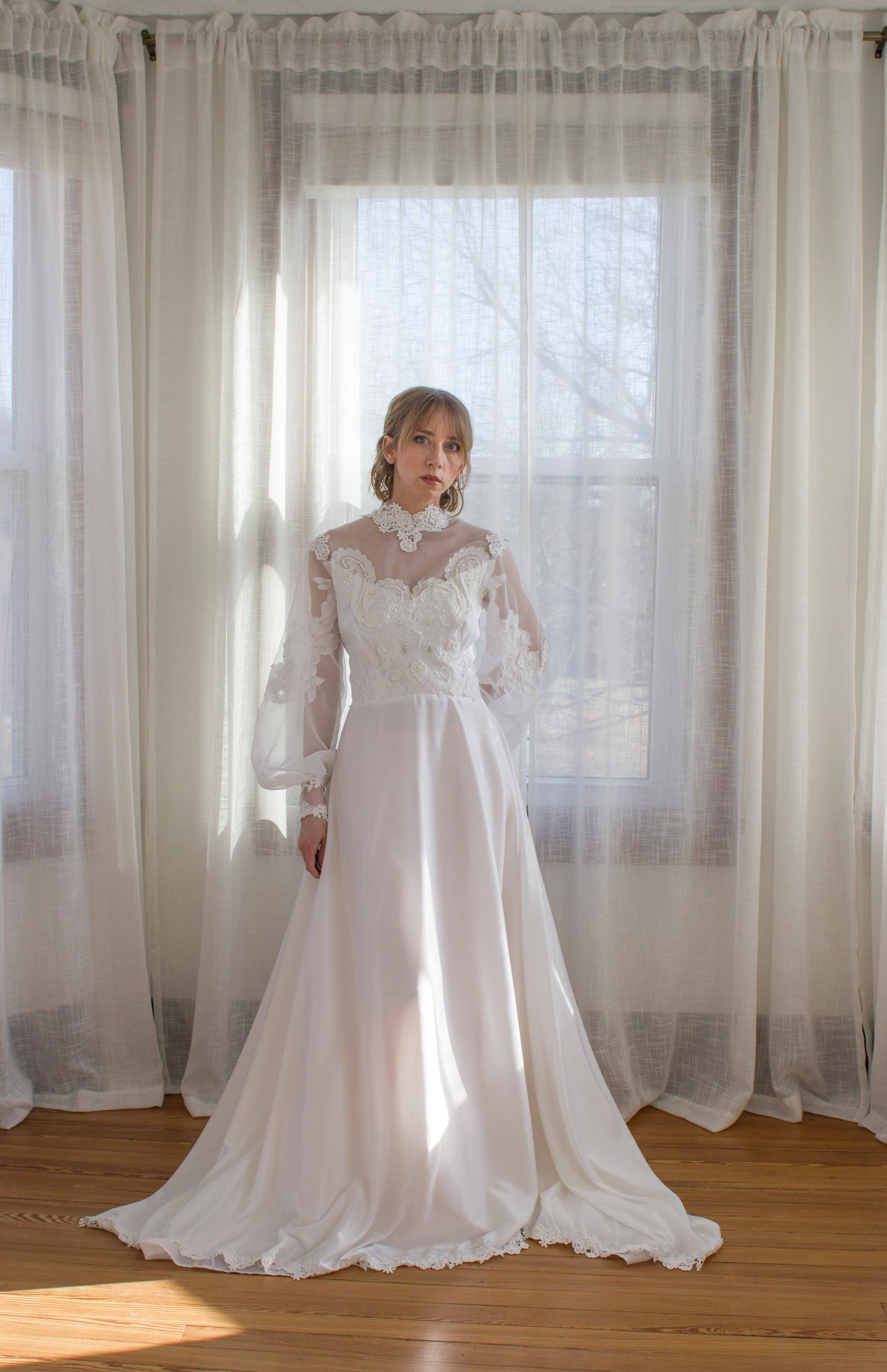 Lantern Sleeve Gown - Etsy