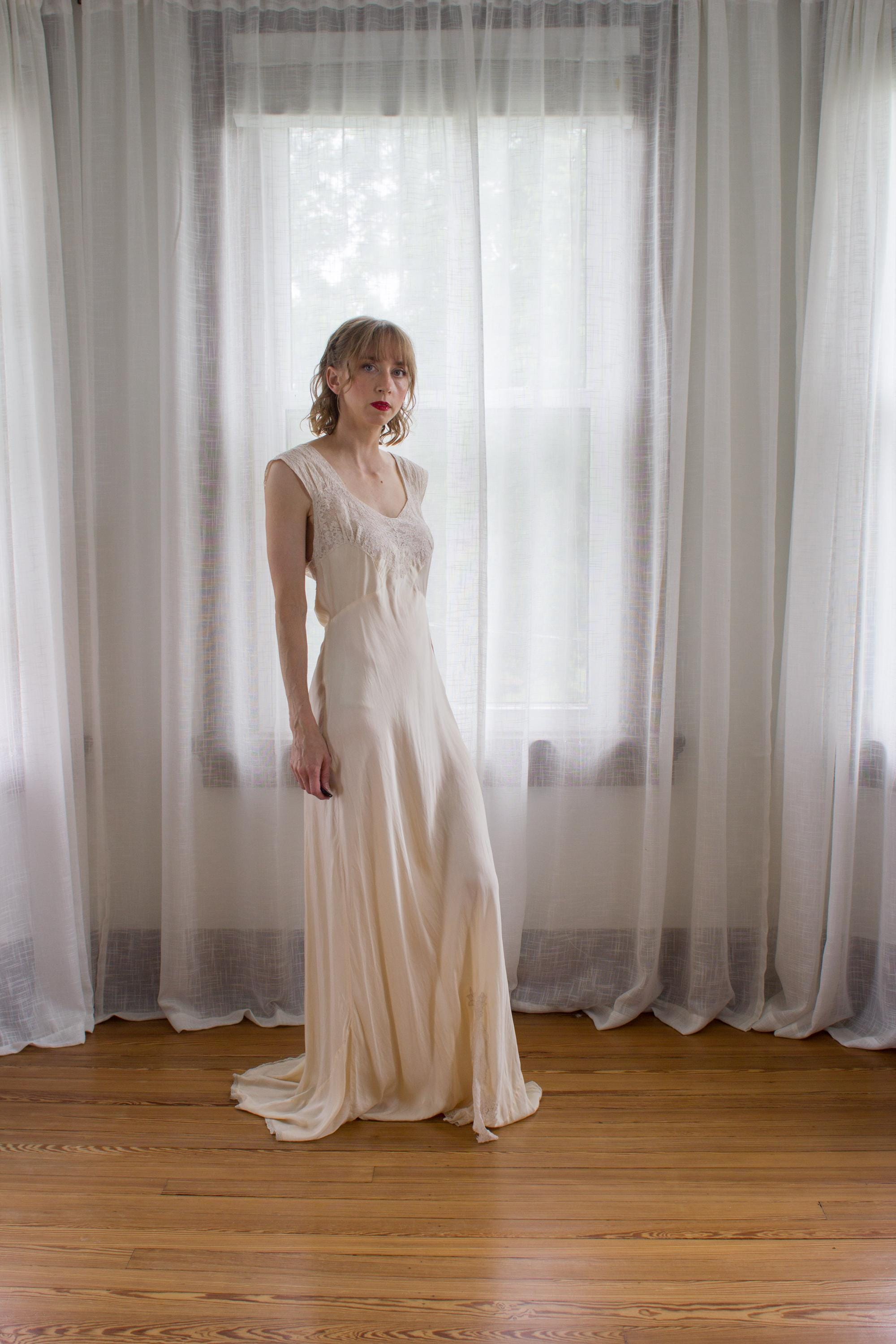 Cream Slip Dress - Etsy