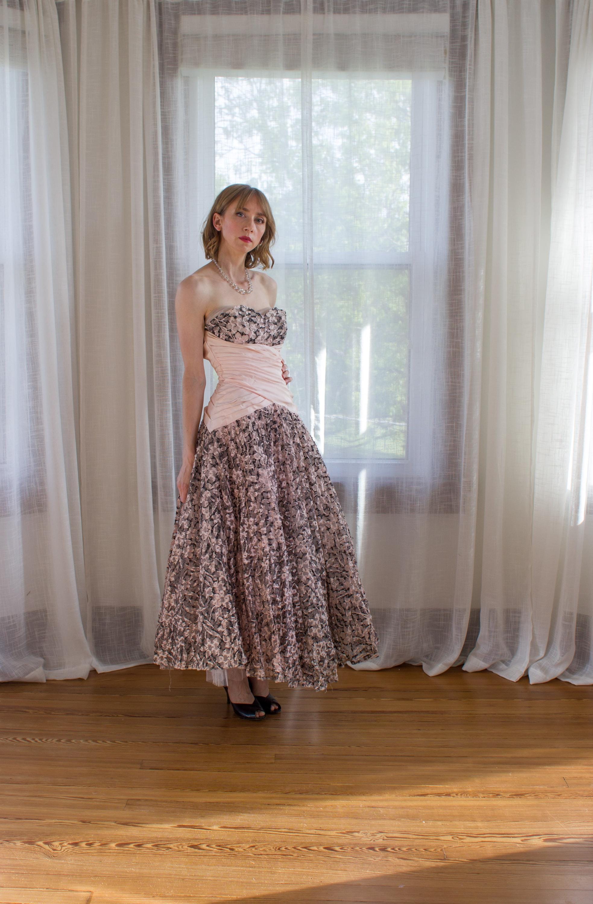 Vintage Inspired Semi Formal Dress - Etsy