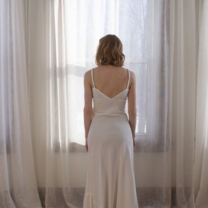 1930's Floor Length Slip / Rayon / XXS / Art Deco / Bias Cut / Bridal
