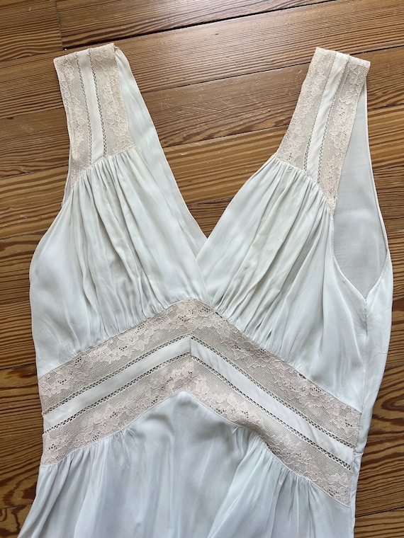 1930's slip dress / night gown / art deco / Size … - image 7