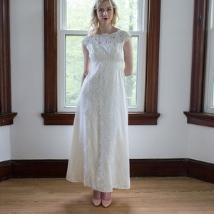Vintage Designer 1960's Maurer Original Wedding Gown With Detachable ...