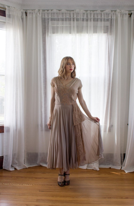 strapless open back dress Taupe Party With Me Dress main image 1