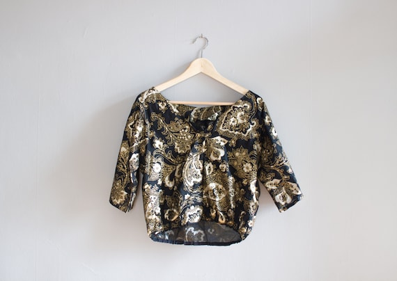 Rare 1950's Hand Painted Silk Bolero / Cropped Jac