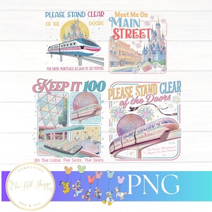 Koszulka Keep It 100 On The Land The Seas The Skies png, Koszulka Retro Pastel Boat Seagull png, Koszulka EPCOT World Traveler Mickey Balloon