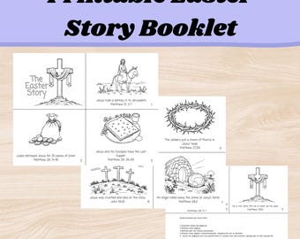 Easter Story Coloring Book Printable | Lent Holy Week for Kids | Resurrection of Jesus Activity Book | Catholic Homeschool Sunday School