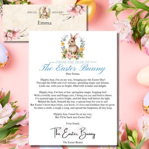 EDITABLE Letter From Easter Bunny, Printable Easter Bunny Letter, Easter Printable, Official Letter from The Desk of the Easter Bunny