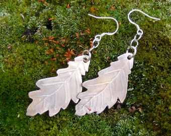 Sherwood Forest Oak-Leaf Sterling Silver Earrings