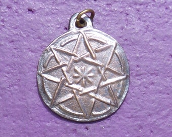 Eight Pointed Star Bronze Pendant