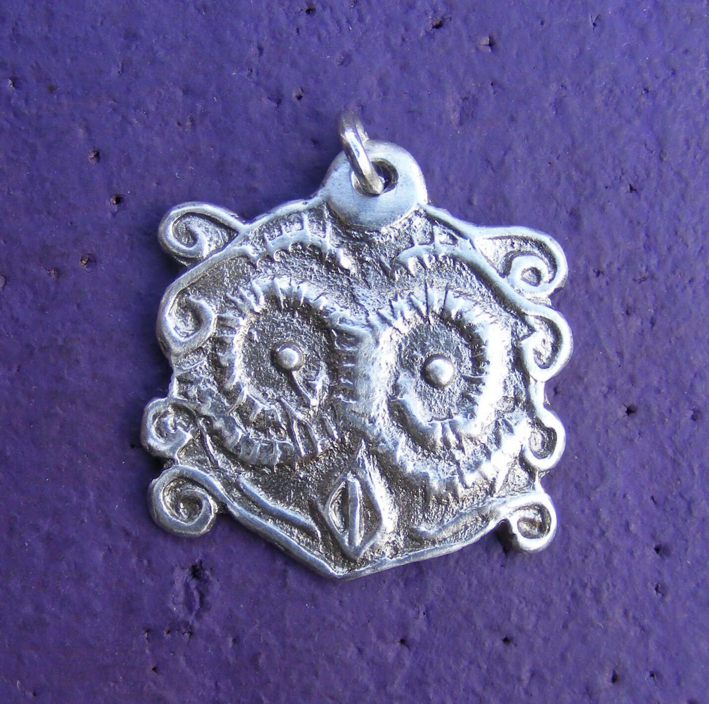 Owl Ancient Greek Sterling Silver Pendant
