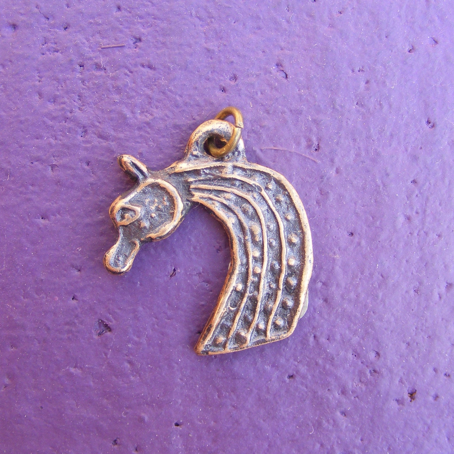 Anglosaxon Horse Bronze Pendant Etsy UK