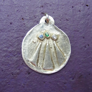 Druid Awen Sterling Silver Pendant with Cubic Ziconia