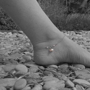 Ivory light yellow pearl anklet bracelet, ivory light yellow Swarovski pearls, stainless steel beads and finishing,  pearl anklet, boho