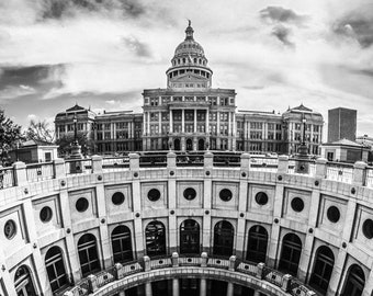 Texas Capitol (Black & White Matte Print)
