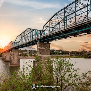 Walnut Street Bridge - Chattanooga, Tennessee (color matte print)