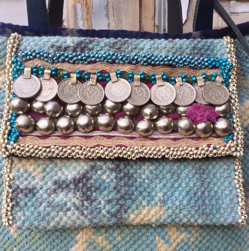 Boho Bag-kilim bag-carpet bag-tote bag-handbag-shoulderbag-hand made bag-cross body bag-hippie bag-bohemian bag-gypsy bag-turquoise-ethnic bag