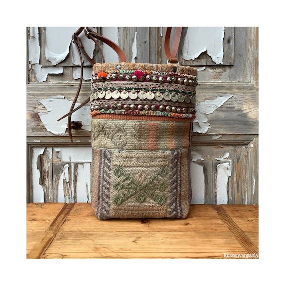 boho bag-kilim bag-bohemian bag-patchwork bag-handmade bag-shoulderbag-crossbody bag-summerbag-Ibiza bag-tribal bag-gypsy bag-unique bag