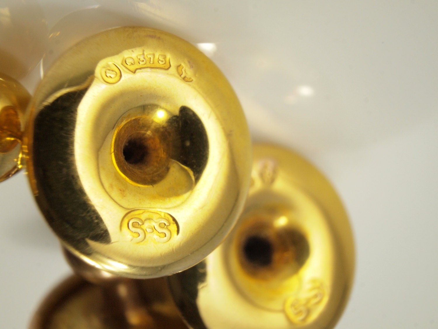 Solid Gold Dress Studs Mens Antique Shirt Studs 9ct Etsy