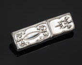 silver etui, antique etui, vintage needle case, etui silver needle case pins and needles accessories antique sewing tools