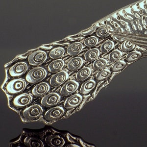 Silver Peacock Bird Novelty Brooch Pin, Animal Jewellery, Silver Bird Brooch, Animal Jewelry, Bird Jewellery Pins, Vintage Novelty Bird Pin image 4