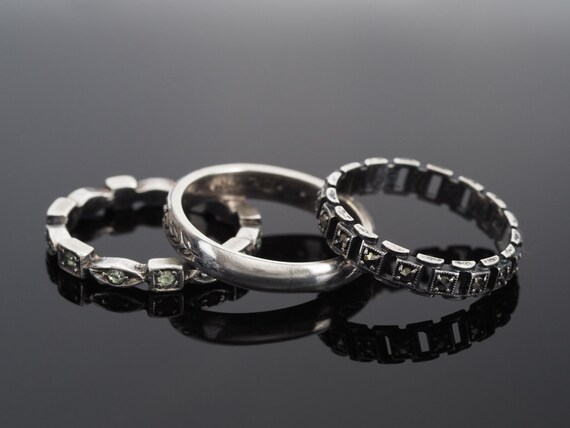 Silver stacking rings, stackable ring, mid finger… - image 4