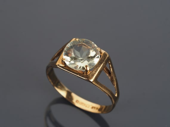 Natural Citrine ring, Vintage Citrine ring, Citrin