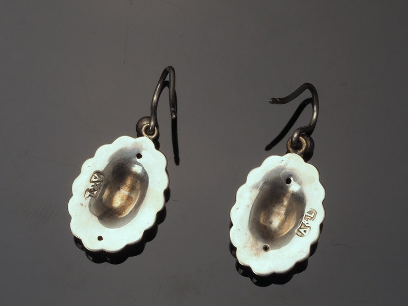 Antique Earrings with Gold Overlay Victorian Aesthetic Movement