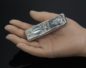 silver etui, antique etui, vintage needle case, etui silver needle case pins and needles accessories antique sewing tools