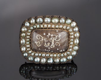 美しいアンティーク ウィットビー ジェット ブローチ ピン