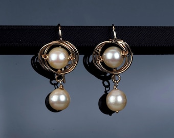 Orecchini cerchio in oro giallo 375/°°° e zirconia cubica