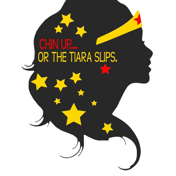 Chin up SVG , tiara svg , dancing girl svg , cricut , silhouette ,