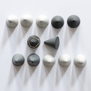 Concrete Cone Ring Display Set, Jewellery Organiser, Retail Display, Grey Cement Photo Prop