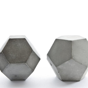 Geometric Concrete Decor, modern concrete art, Set of two, paperweight, beton bookend, office or home decor, modern concrete sculpture