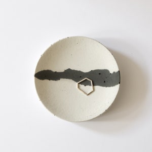 Trinket Ring Dish Tray, abstract concrete new home gift, monochrome trinkets, catch all trays image 5