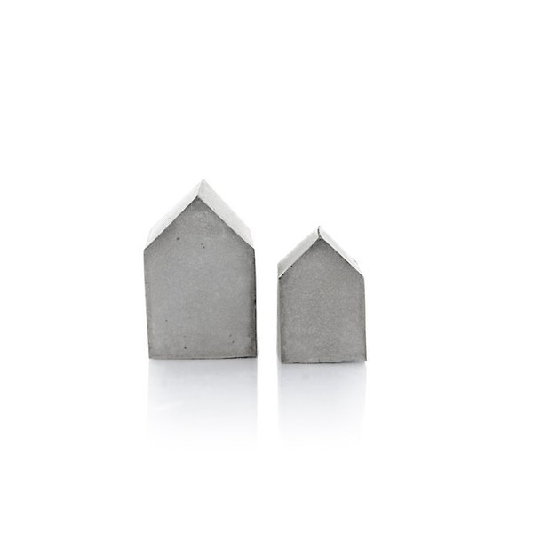 Small Concrete House Set of two, beton decor, cement house, concrete decor, modern cement decor, home house beton sculptures, Beton Haus