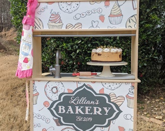 High-Quality Personalized Decal Set for IKEA DUKTIG | Custom Play Kitchen Sticker | Custom Bakery, Coffee, Restaurant or Lemonade Stand