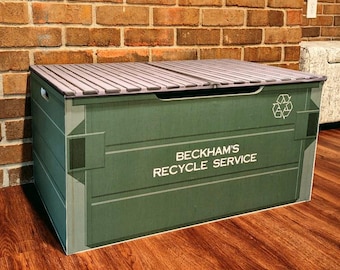 Personalized Dumpster Decal for Toy Box, Custom Pretend Play, Garbage Man Toy, Toddler Toys, Preschool Toys, Custom toy box stickers