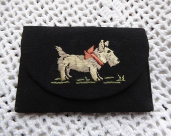 Adorable little vintage Scotty Dog coin purse