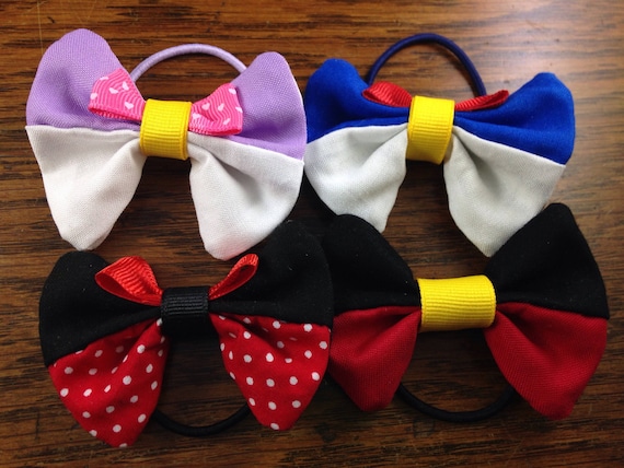 para el pelo hechos a mano arcos-Mickey Mouse-Minnie Mouse-Donald Duck 1J