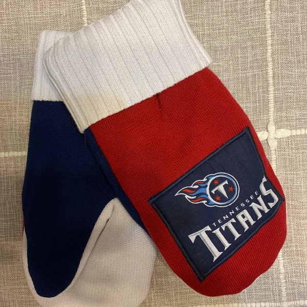 Recycled Sweater Mittens (non wool) - Tennessee Titans Medium Size