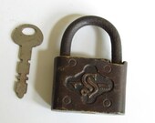 Vintage Brass Slaymaker. Padlock Lock Key