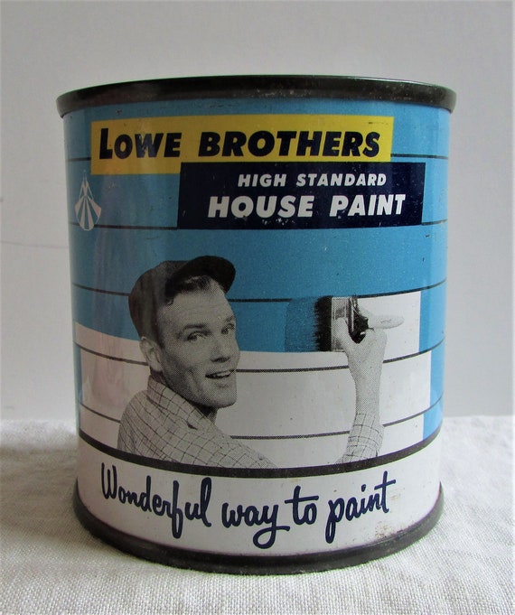 Vintage Lowe Brothers Tin Bank Etsy