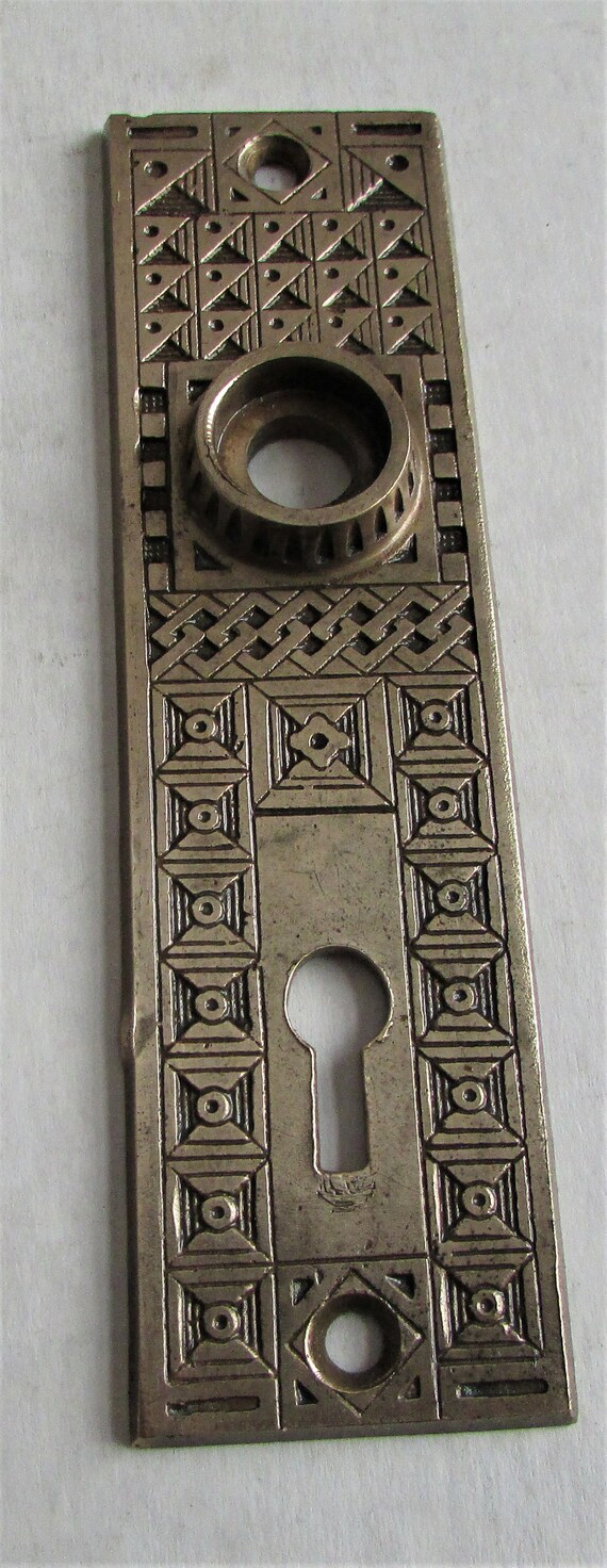 Antique Door Knob Backplate Eastlake Floral Bronze - Etsy