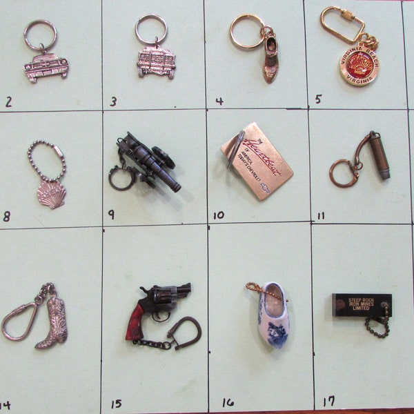 Vintage Collectibe Key Chains 50s 60s 70s