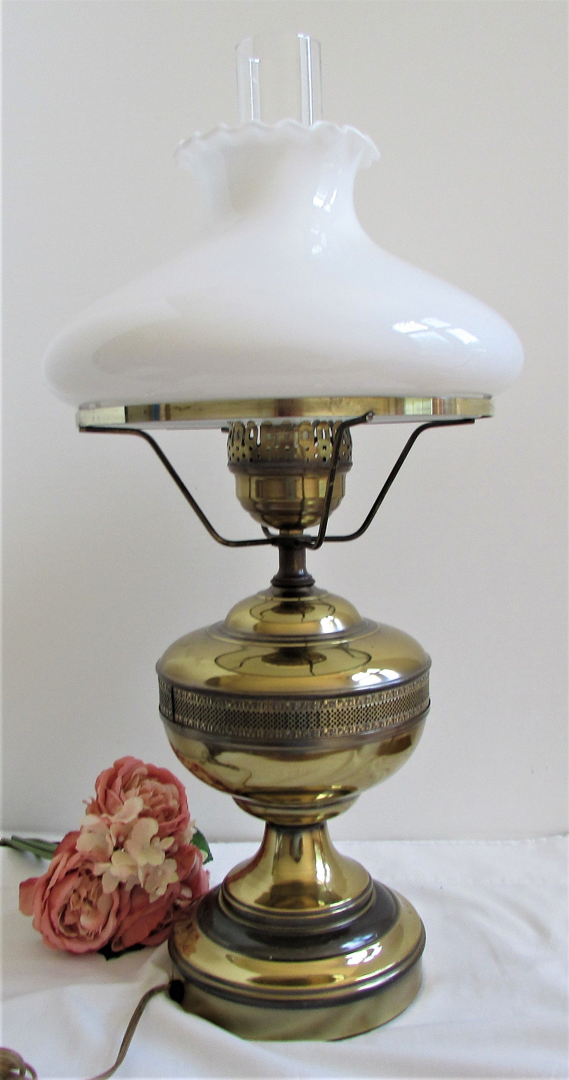 Beautiful Mid Century Brass Electric Oil lamp Etsy