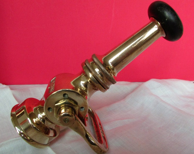Vintage Brass chief Elkhart Fire Hose Nozzle Etsy